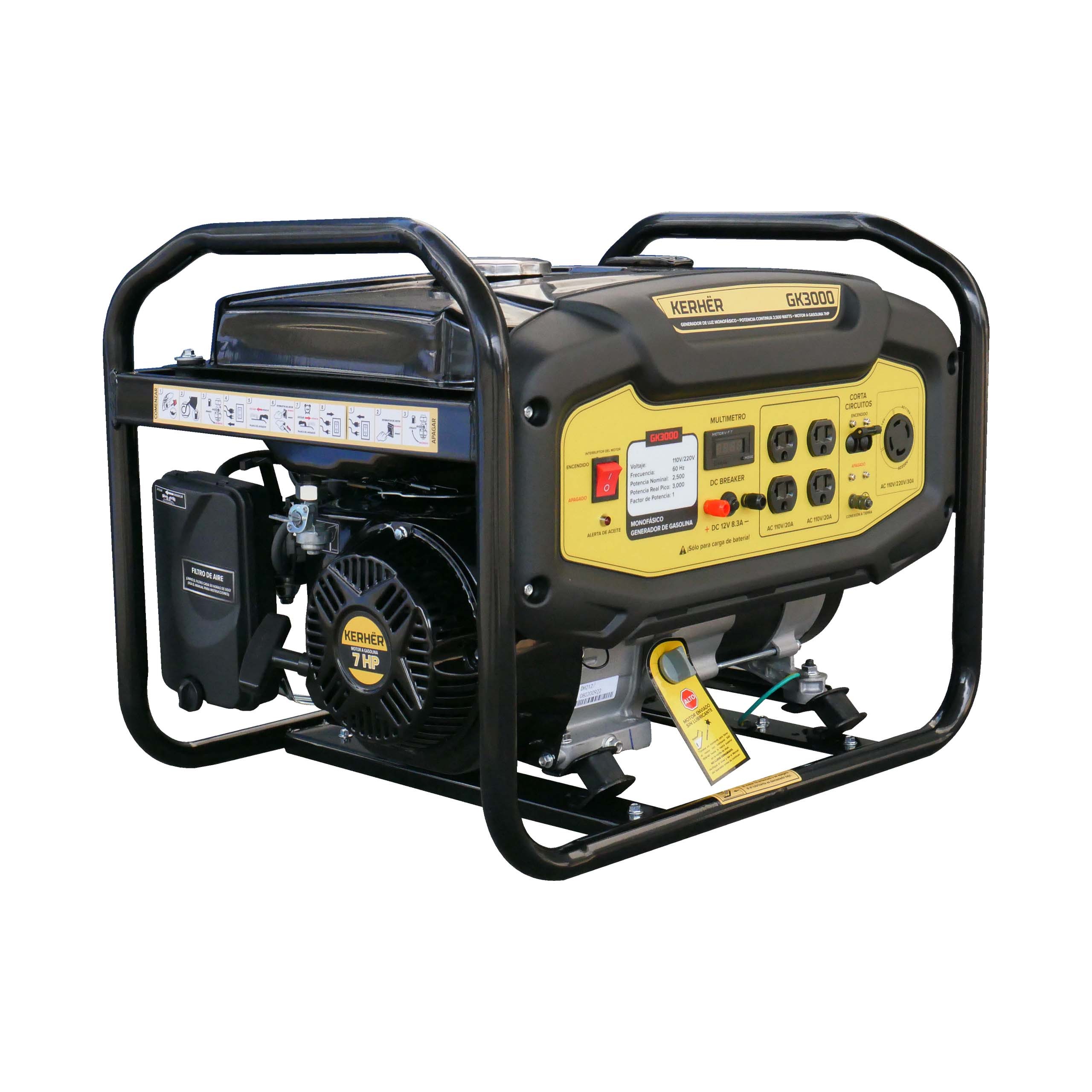 GENERADOR DE LUZ KERHER GK3000 2500W C/UKURA 7 HP image number null