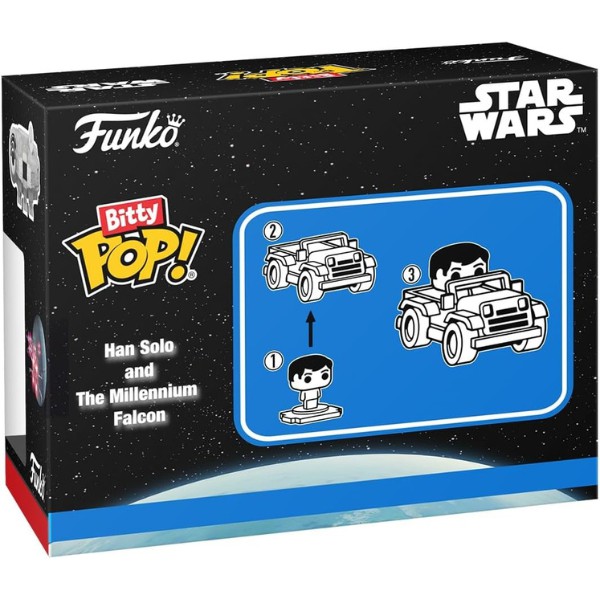 Funko Pop Bitty Ride Han Solo con Halc&oacute;n Milenario Star Wars Figura Mini Coleccionable Veh&iacute;culo Original image number null