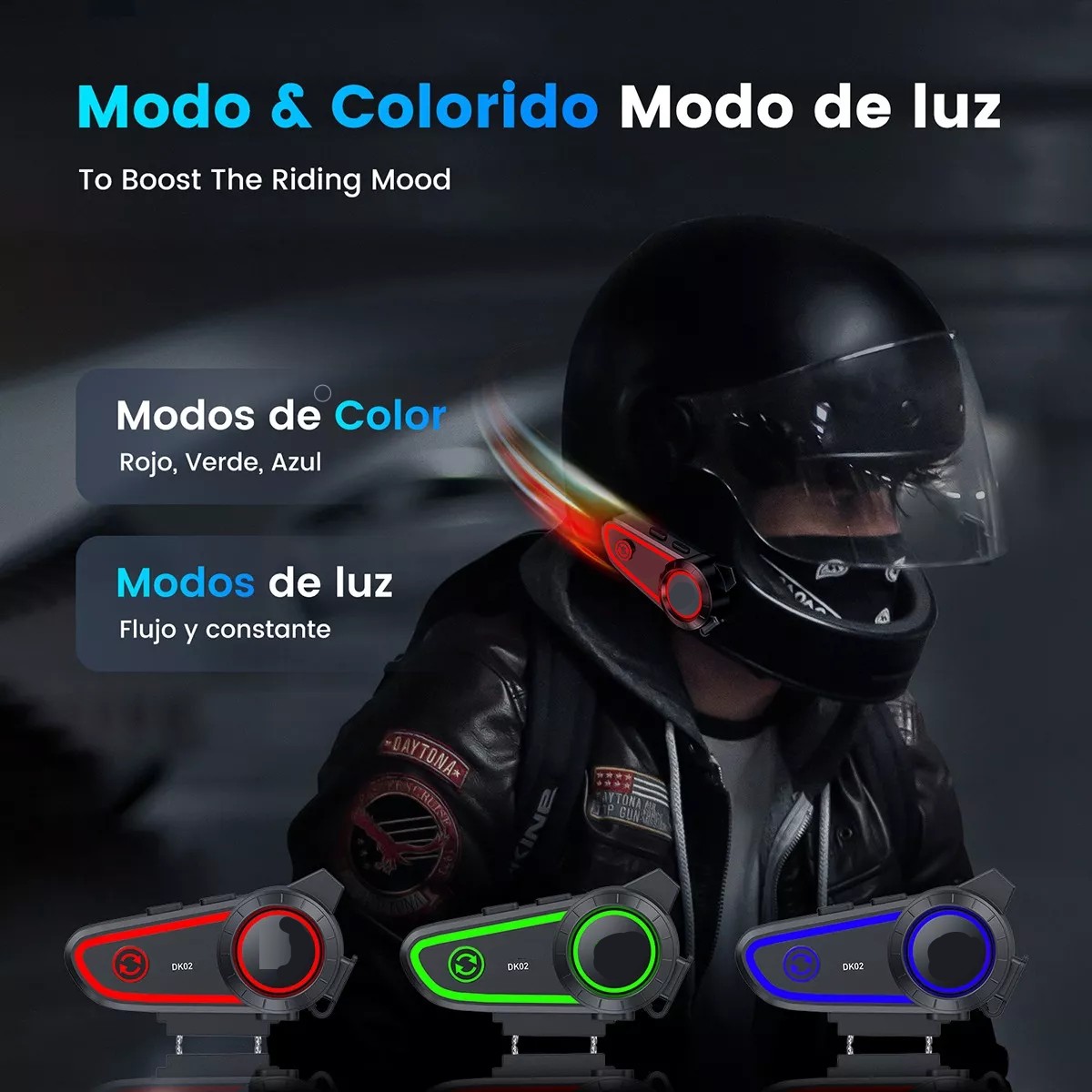 Aud&iacute;fonos Para Casco De Motos Bluetooth5.2 Impermeables Ipx7. image number null