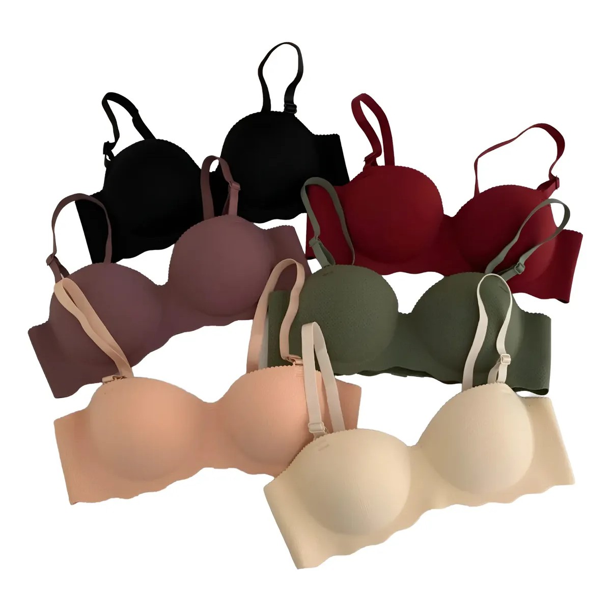 Paquete 6 Brasier Con Doble Push-up, No Varillas 32AB Combinacion 1 image number null