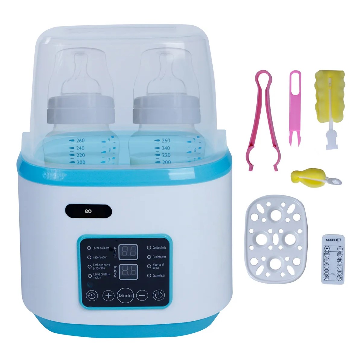 Esterilizador Calentador de Biberones 8 En 1 Para Beb&eacute; Color Azul 127V image number null