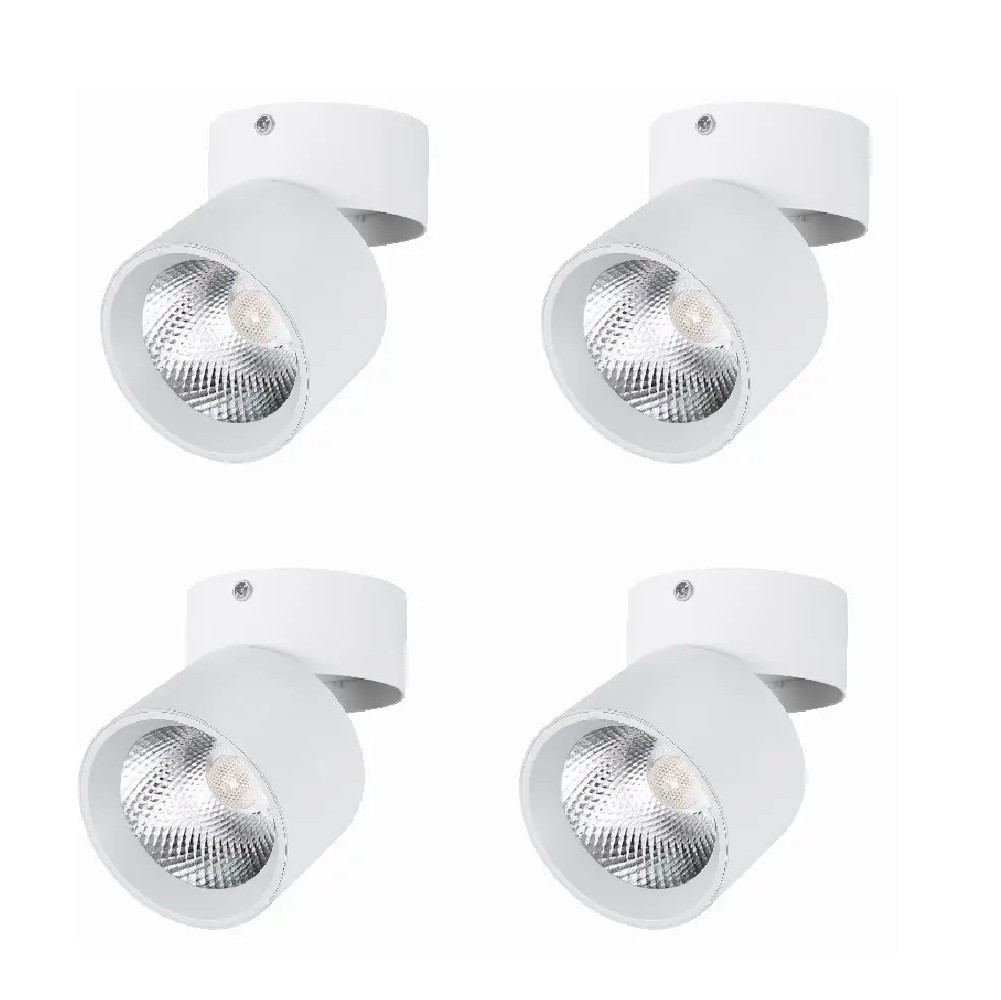 L&aacute;mparas De Techo Foco Led Luz Sobreponer Blanca 15w 4pcs blancas luz calida image number null