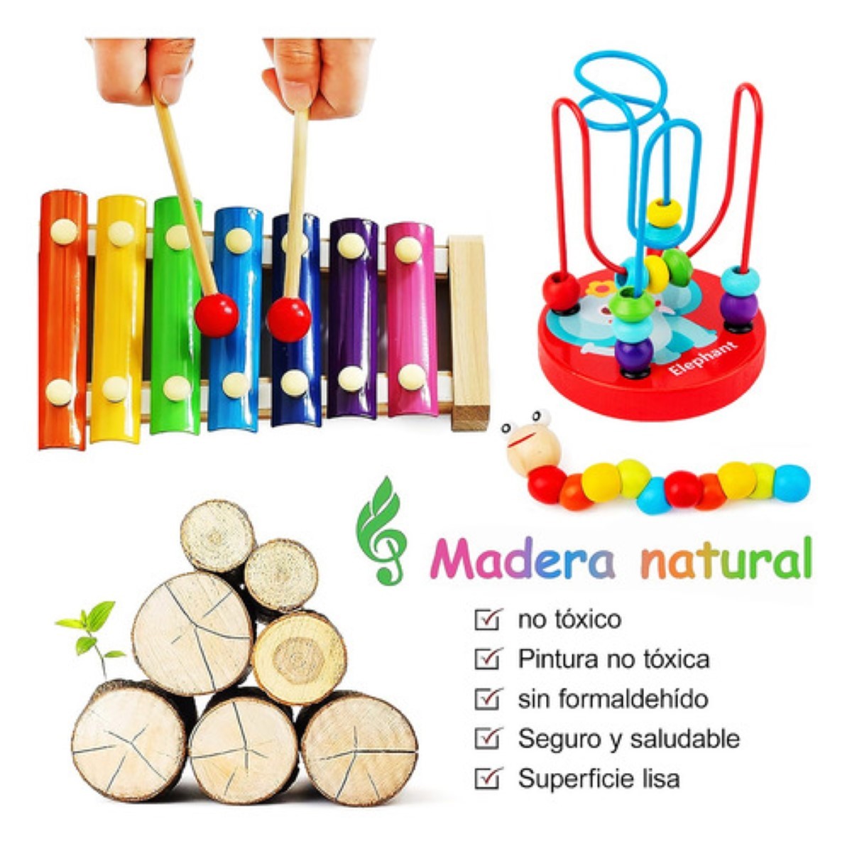 Paquete Did&aacute;ctico Infantil Estimula Temprana Juguete 8 piezas, Varios Colores image number null