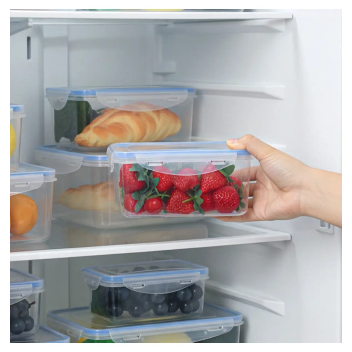 Set 4 Contenedores Recipiente Topper Alimento Comida Cocina image number null