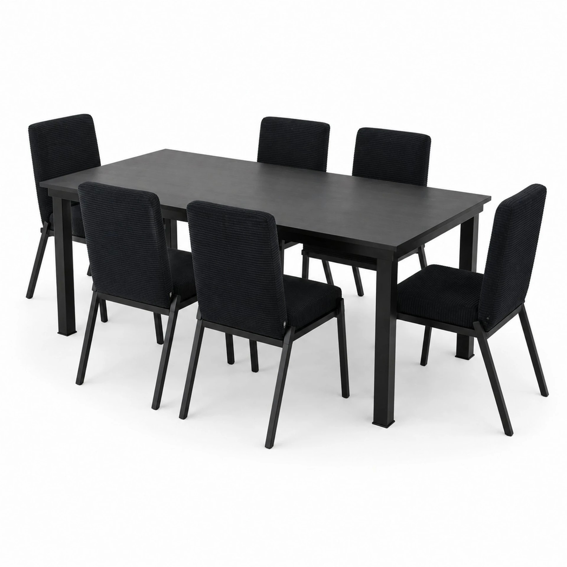 Antecomedor 6 Sillas Zovani + Zenara Negro Kessa image number null