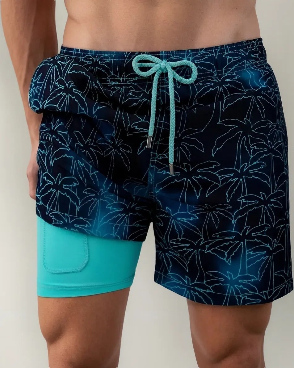Traje De Ba&ntilde;o Para Hombre Playa Short Ba&ntilde;adore Rapido Secado image number null