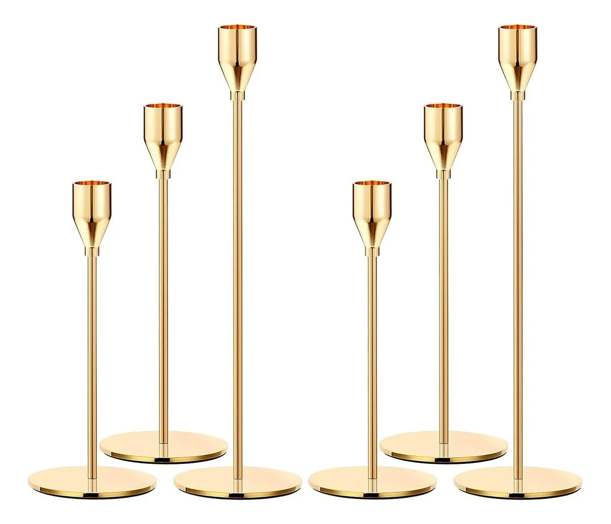 6pcs Candelabro Metal Adorno Portavela Boda Decoration Mesa image number null