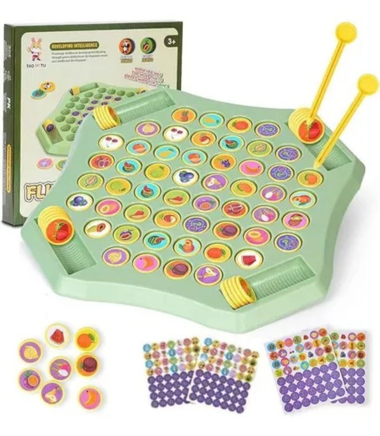 Juegos De Mesa Ni&ntilde;os Encuentra El Mismo Patr&oacute;n-animal+fruta Verde image number null