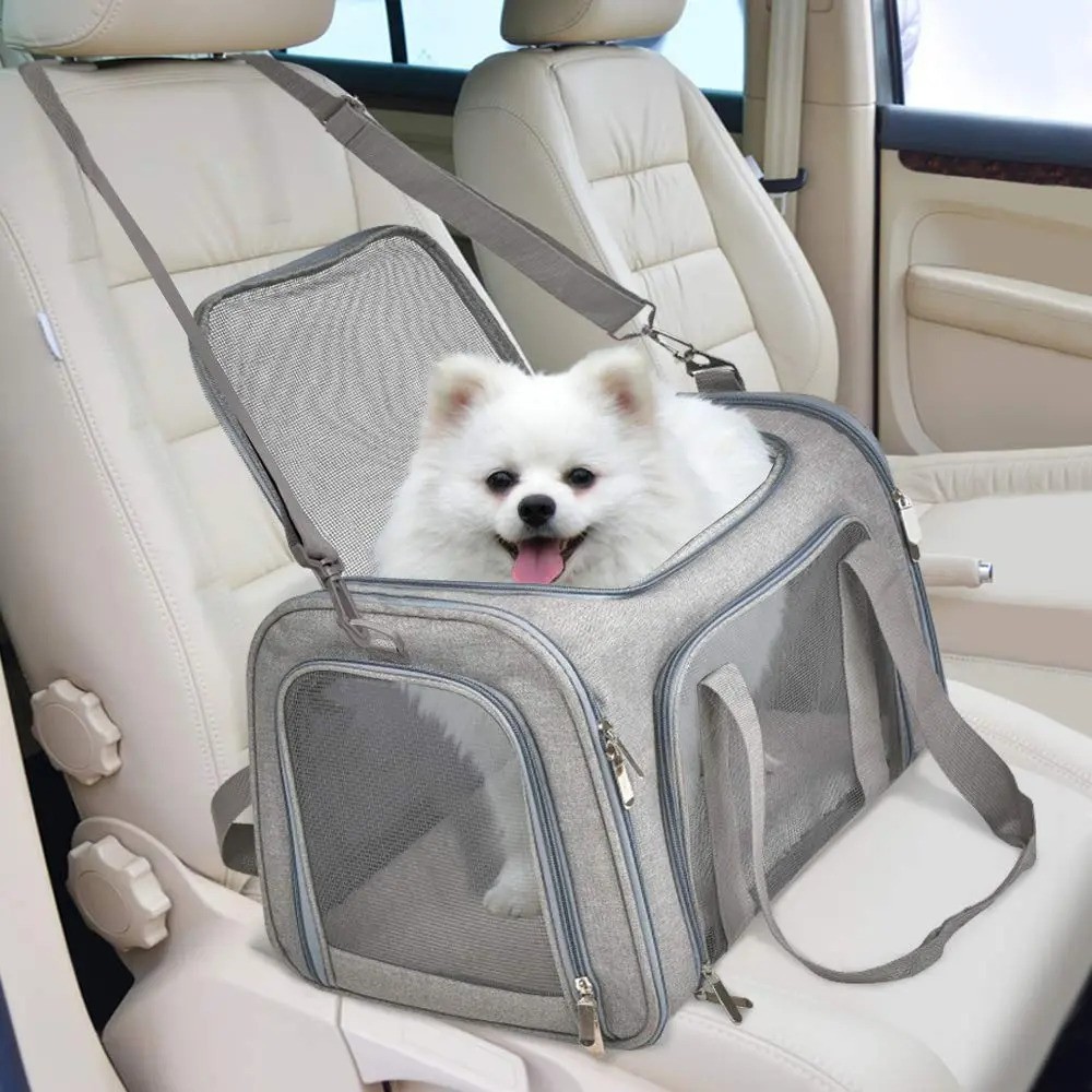Transportadora Bolsa De Mascotas Plegable GRIS image number null