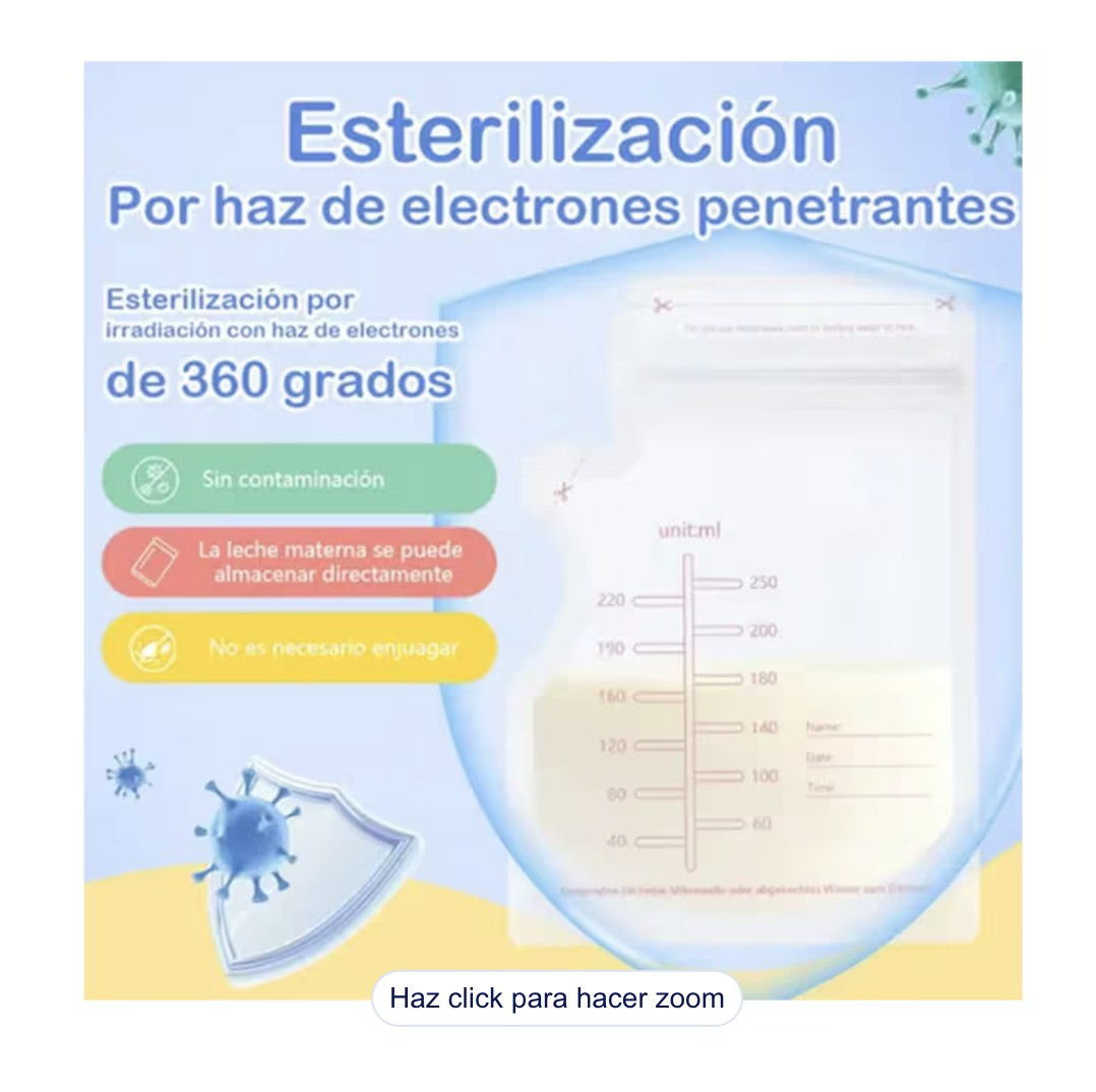 Bolsa De Almacenamiento De Leche Materna 250ml 160 Piezas Modelo Transparente image number null