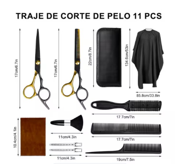 Tijeras De Barbero Profesionales Estilistas Para Cabello image number null