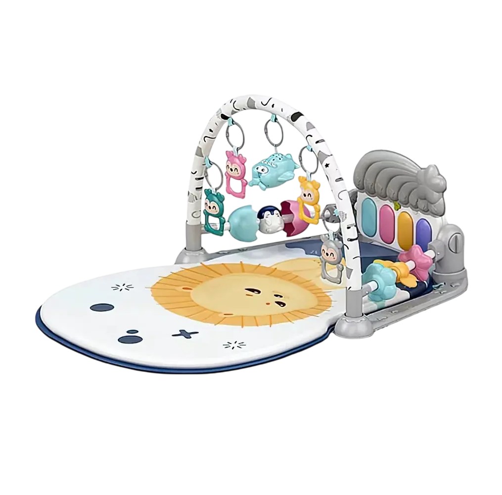Gimnasio Para Bebe Gimnasio Acolchado Tapete Ni&ntilde;o Con Piano sol azul image number null