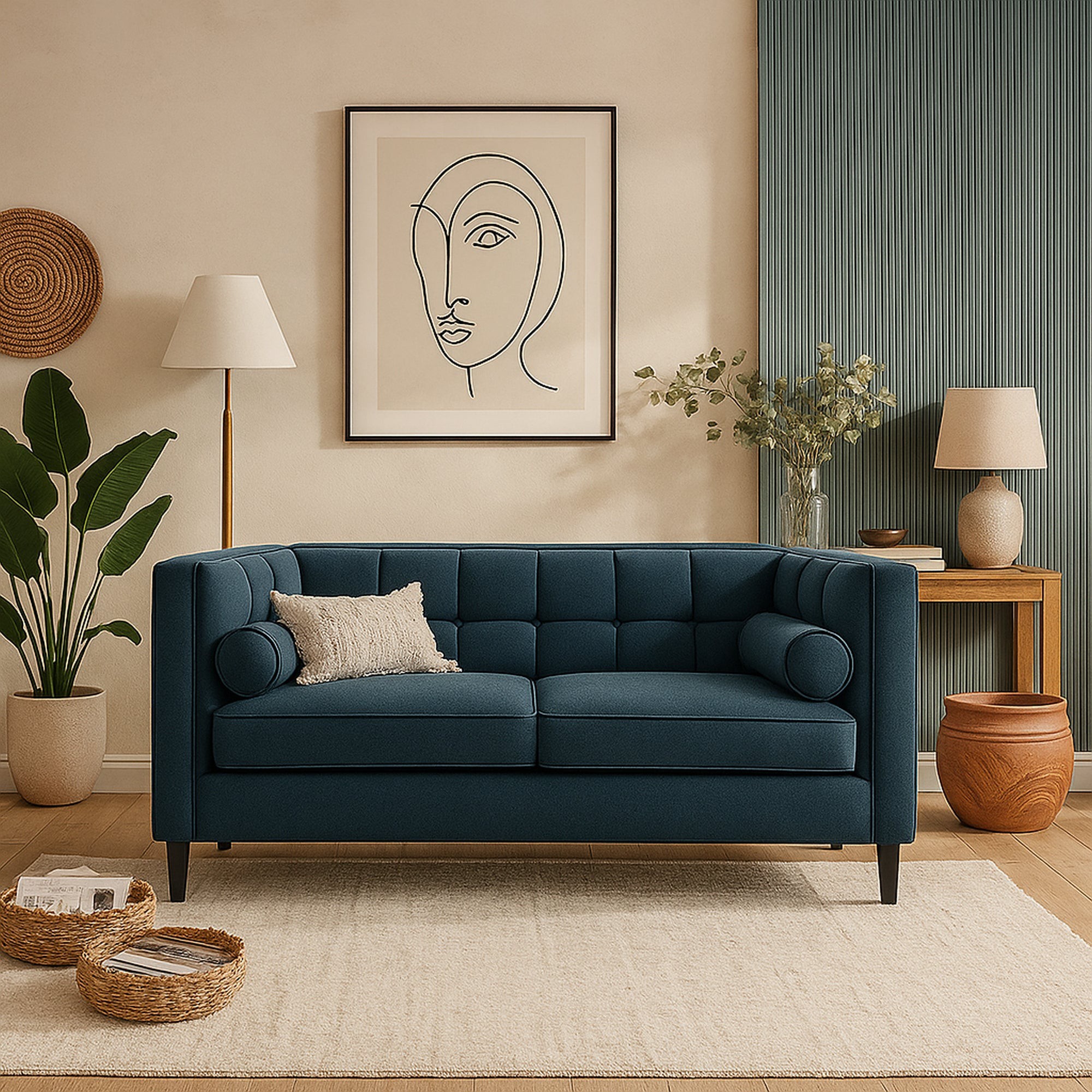 Love Seat Drake - Azul - Kessa image number null