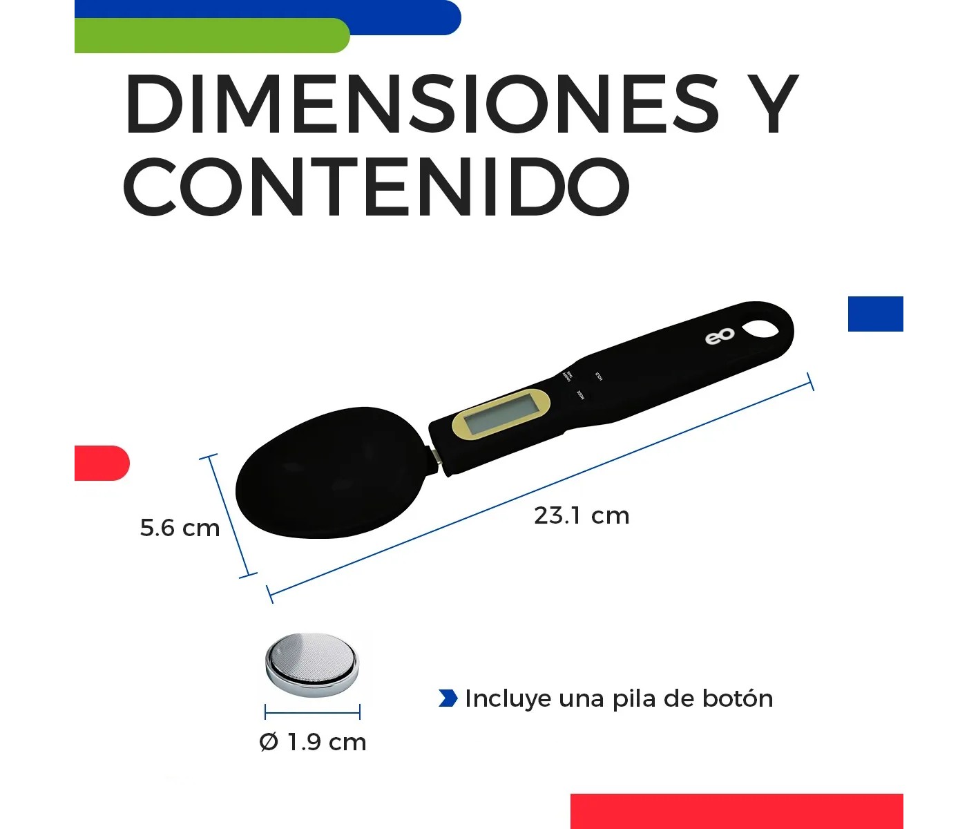 Cuchara Bascula Medidora Gramera Digital Lcd De Cocina 500g Negro image number null
