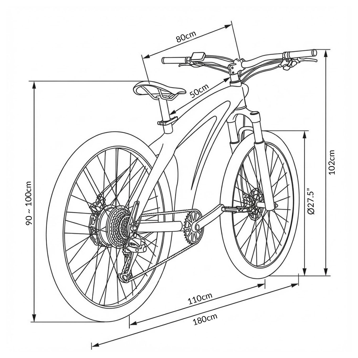 Bicicleta El&eacute;ctrica Monta&ntilde;a Moboss Ebike 48V 650W 27.5" 13 Ah Q5 Gris image number null