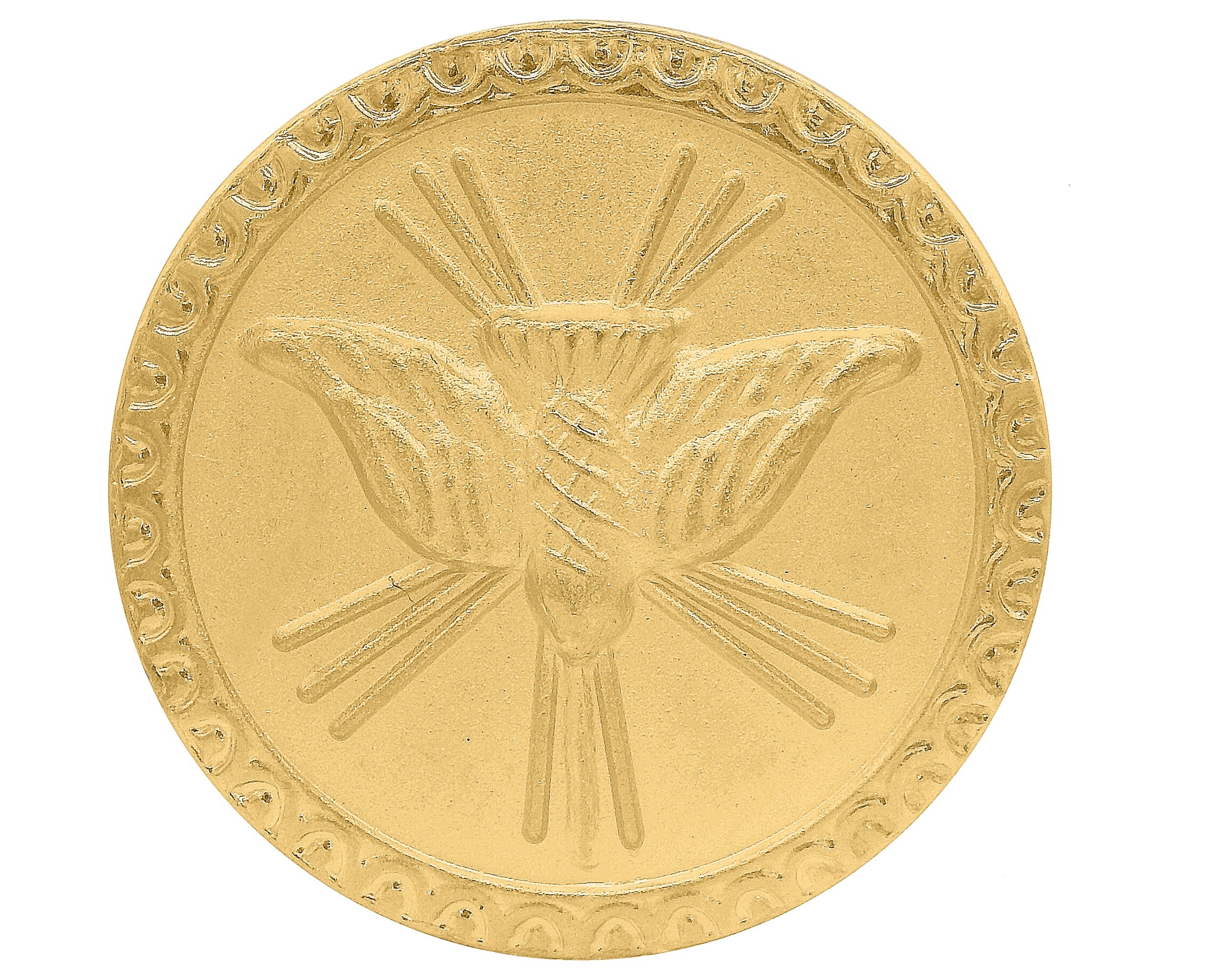 Arras Chapa de Oro 18K Horoz Esp&iacute;rutu Santo V12 S358 image number null