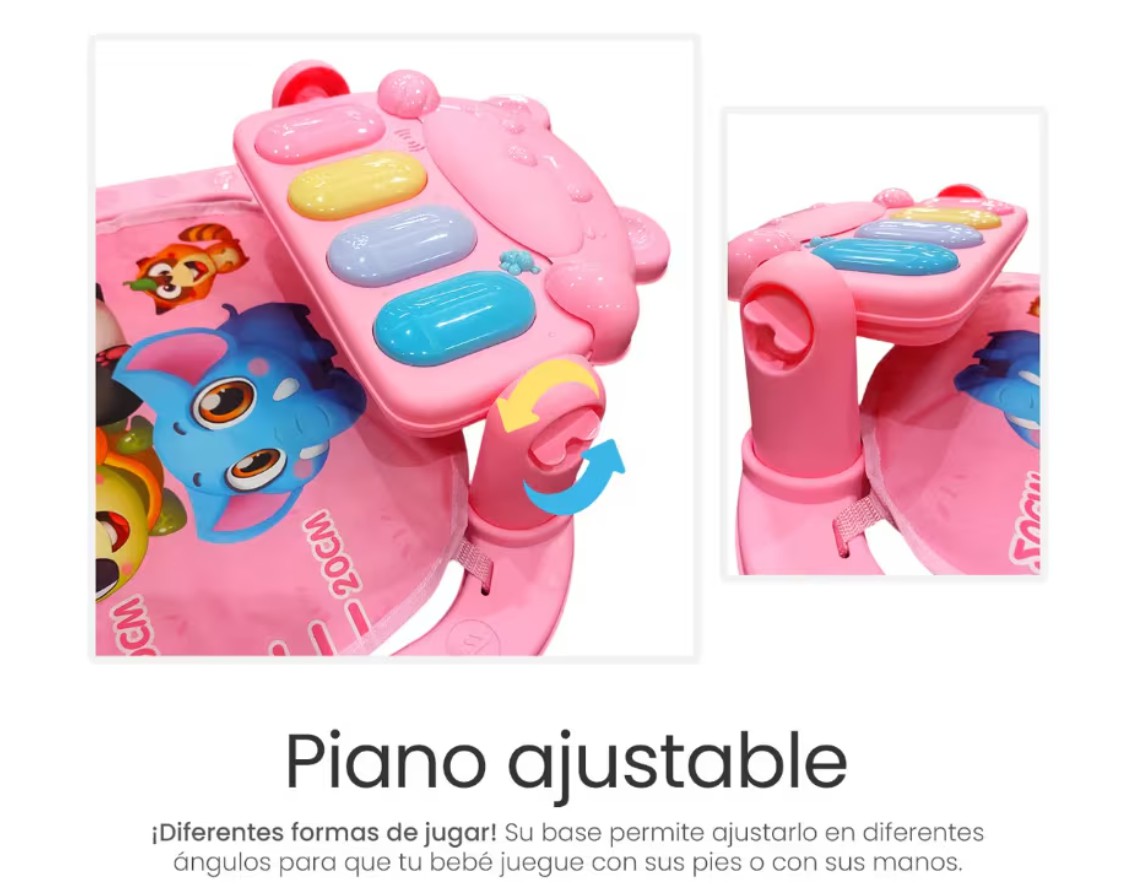 Gimnasio para Beb&eacute;s Black Box Piano Musical Tapete color rosa image number null
