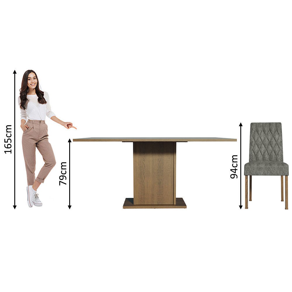 Juego de Comedor con Mesa y 6 Sillas Madesa Hanna MG image number null