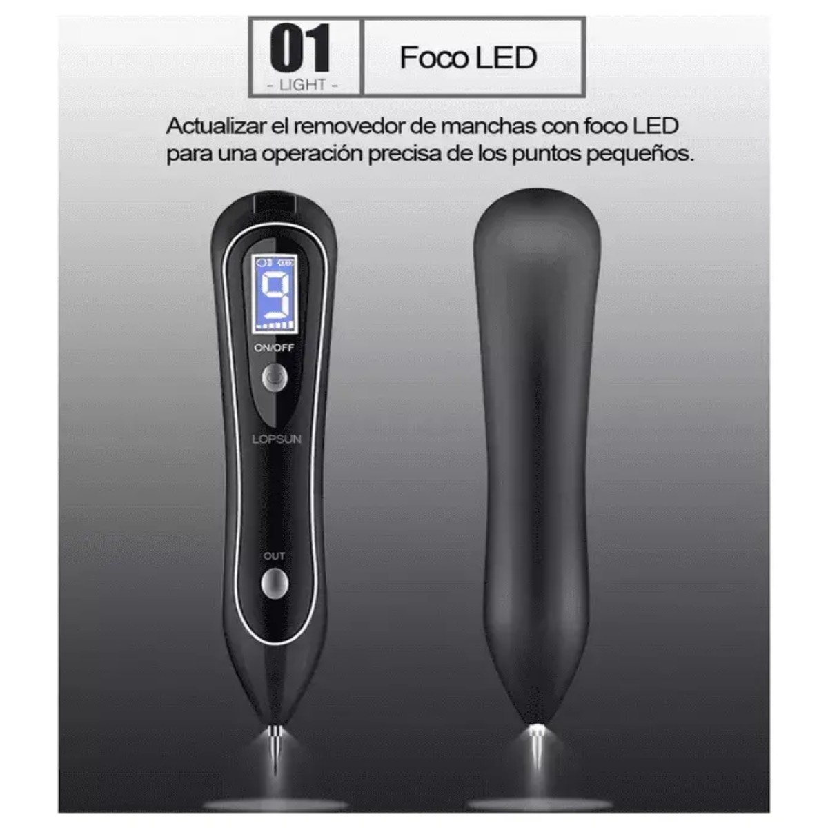 Cauterizador Recargable 25 con Display Elimina Verrugas y Pecas 9 Niveles LED image number null