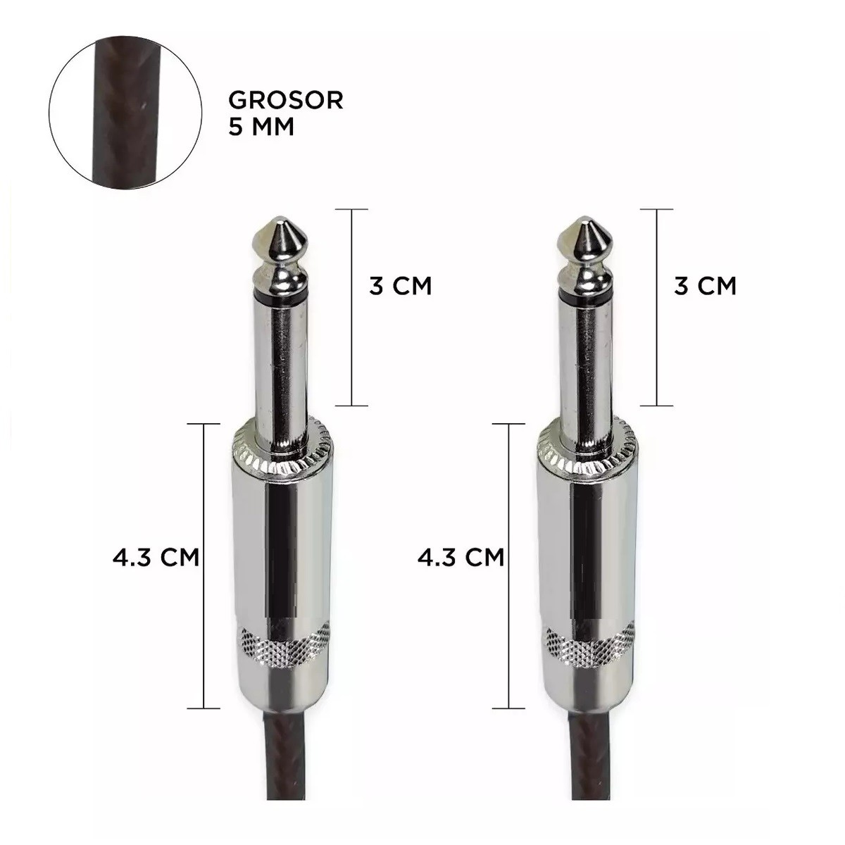 Cable Para Guitarra Profesional 6m Plug6.3-plug6.3 image number null
