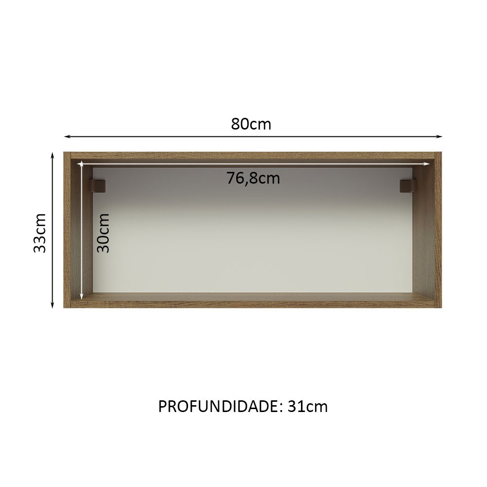 Alacena Gabinete Superior Cocina Madesa Lux 80cm 1 Puerta MG. image number null