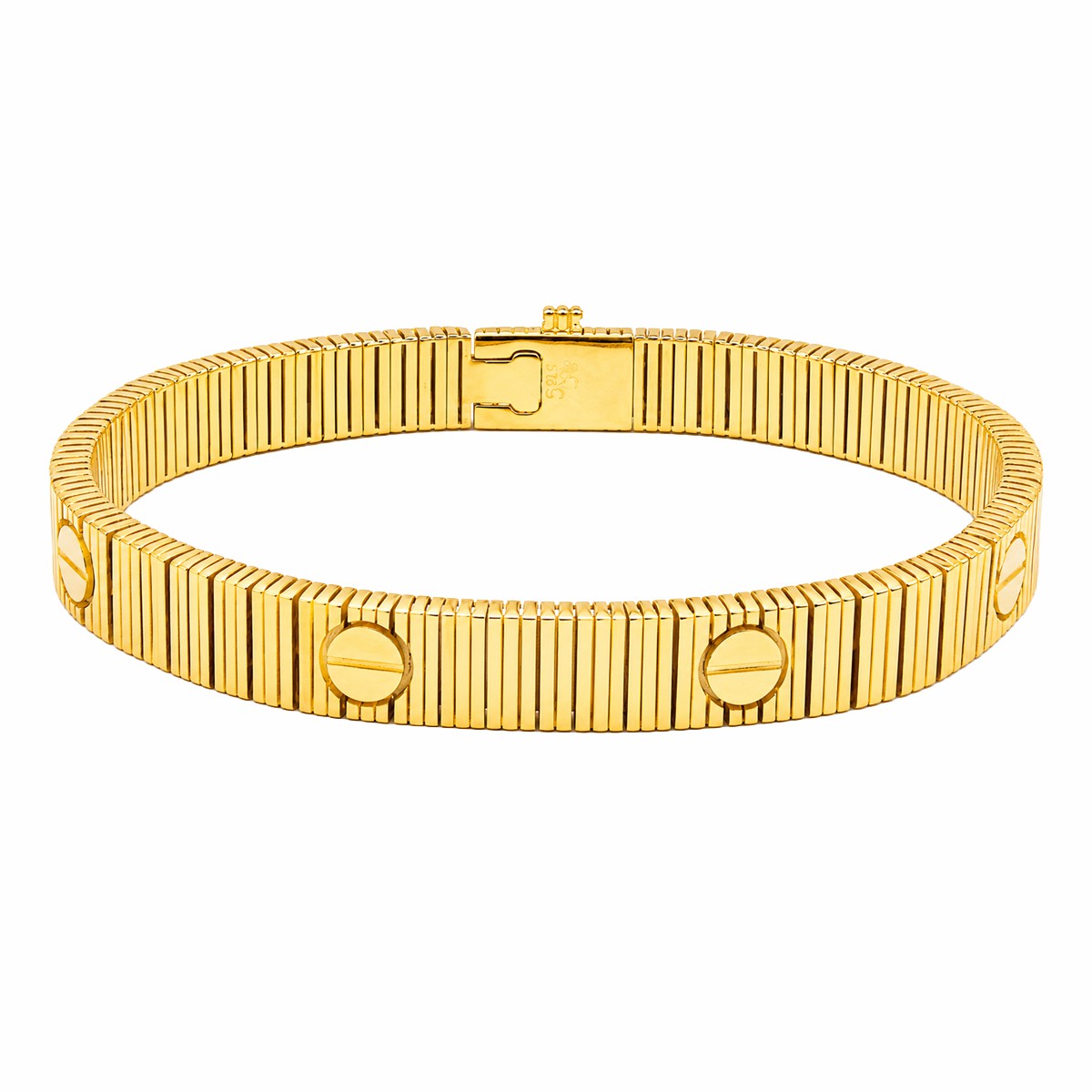 PULSO VARIADO 16.8 CM CALIBRE 6 MM ORO DORADO 14K CAJA CARTIER image number null