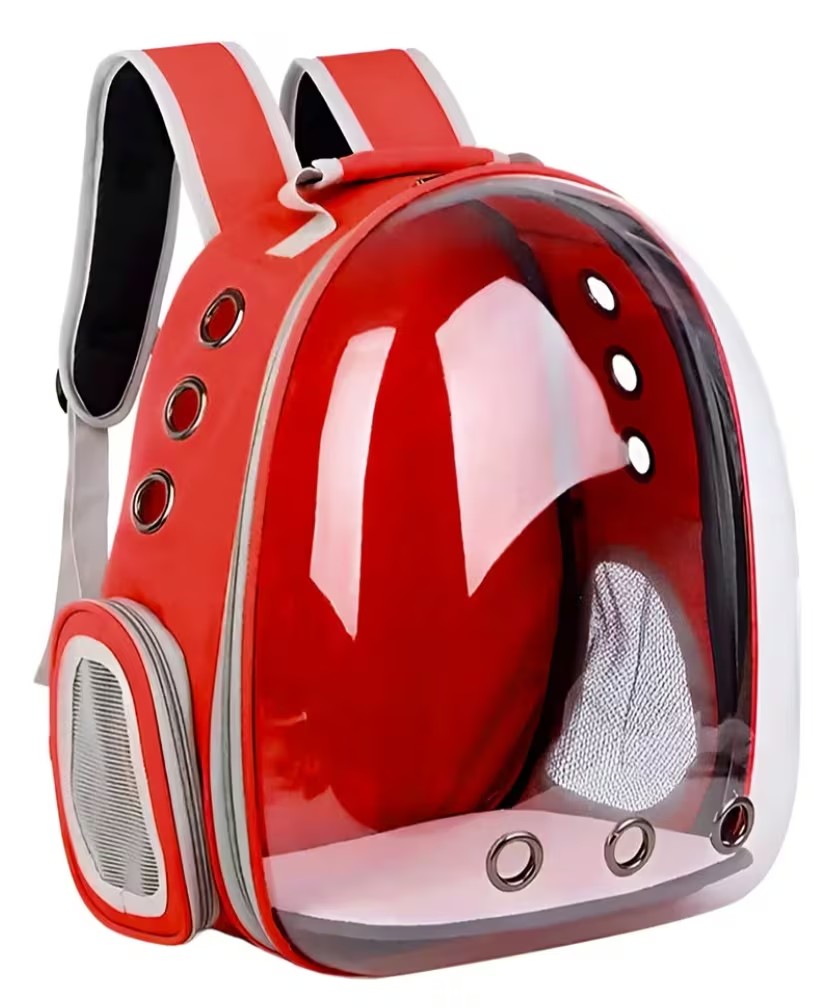 Mochila Back Pack Transportadora Gato Perro Mascota Peque&ntilde;a color rosa image number null