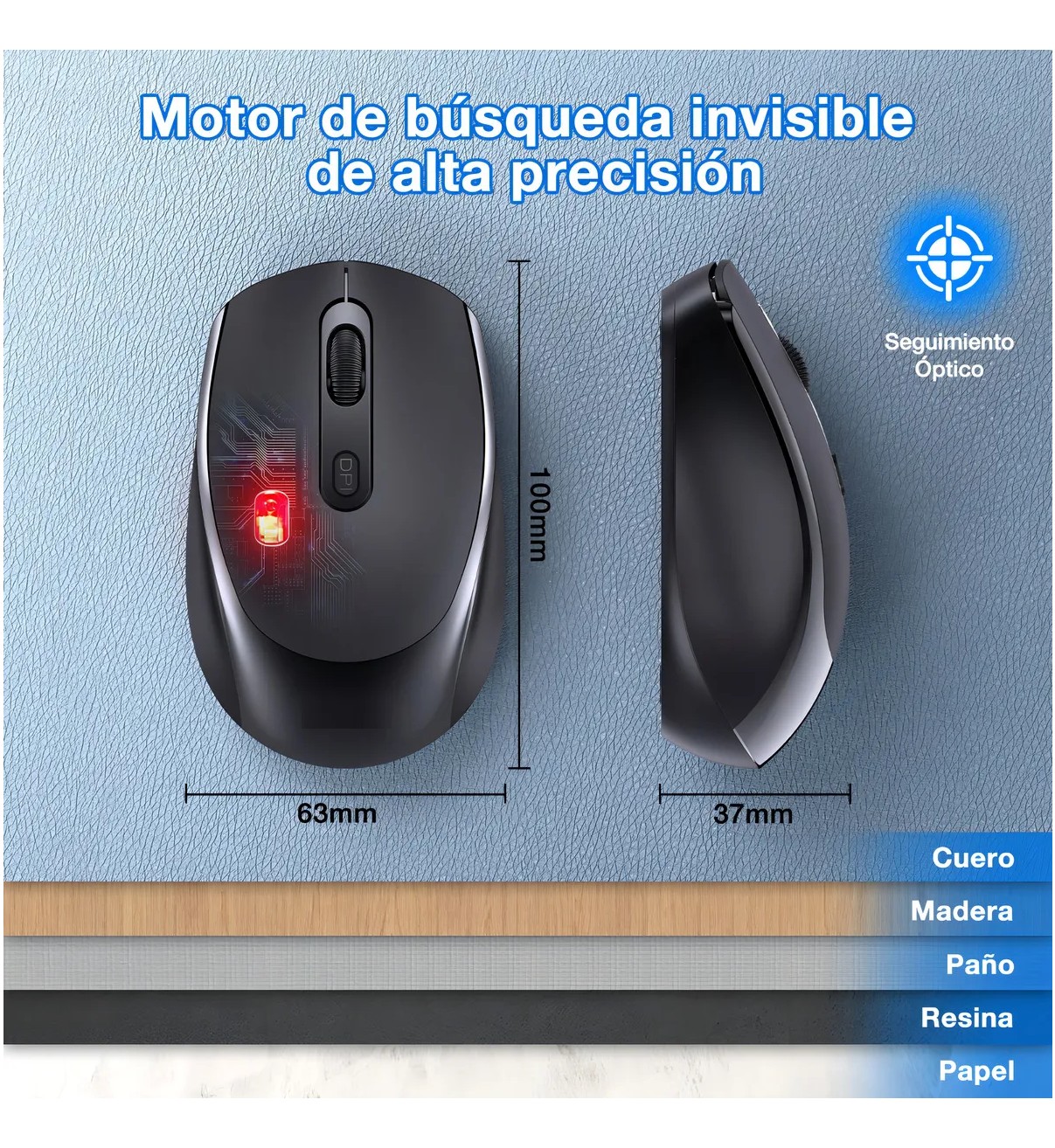 Rat&oacute;n Inal&aacute;mbrico Wireless Malubero Mouse Silencioso Port&aacute;til 2.4g image number null