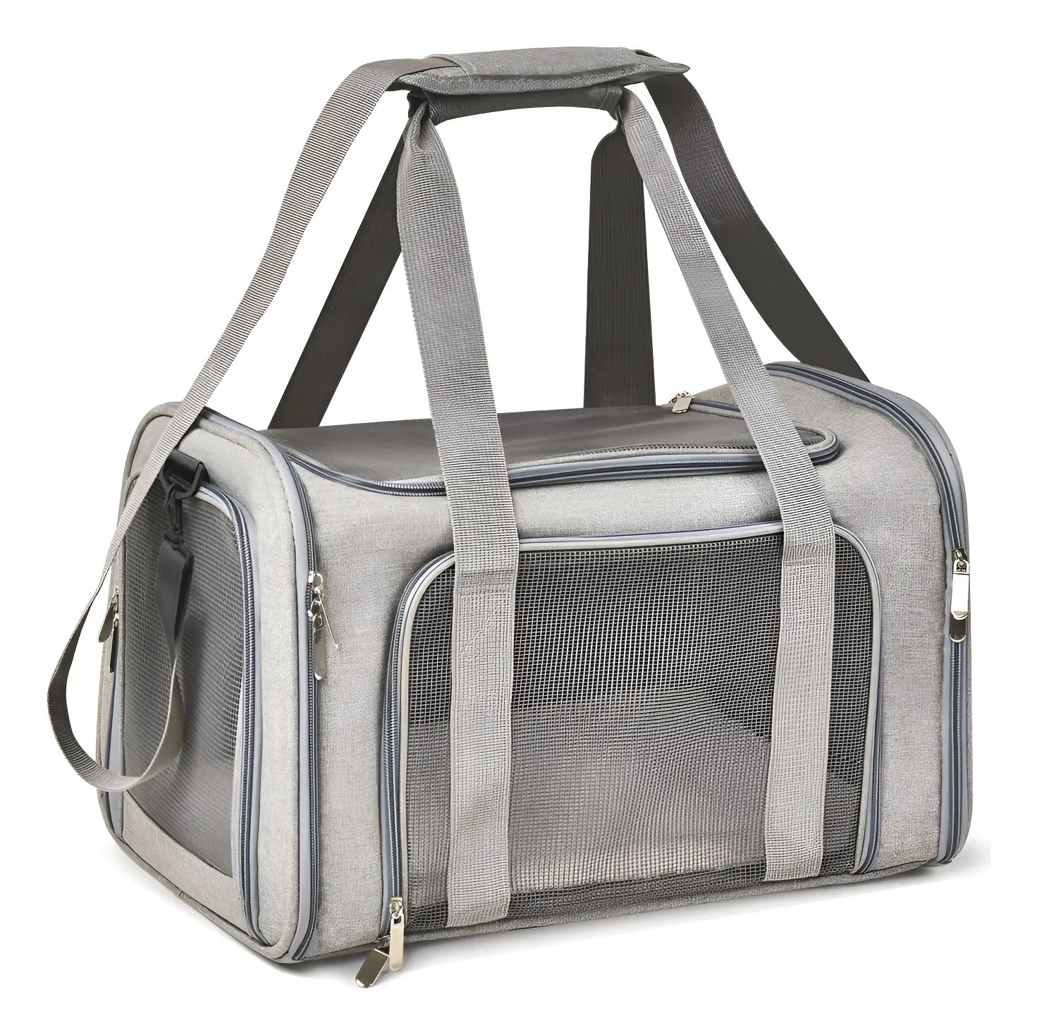 Transportadora Bolsa De Mascotas Plegable GRIS image number null