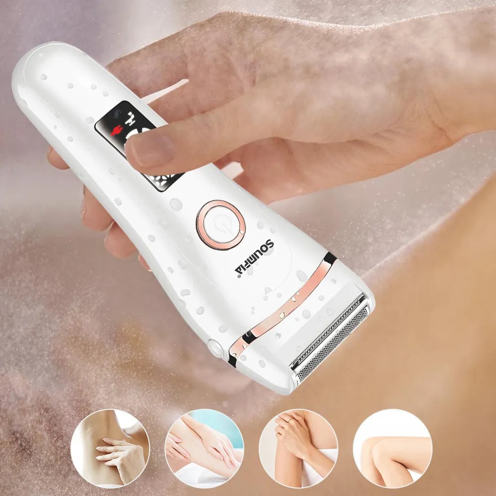 M&aacute;quina De Afeitar El&eacute;ctrica Dama Bikini Recortadora Indolor Blanco image number null