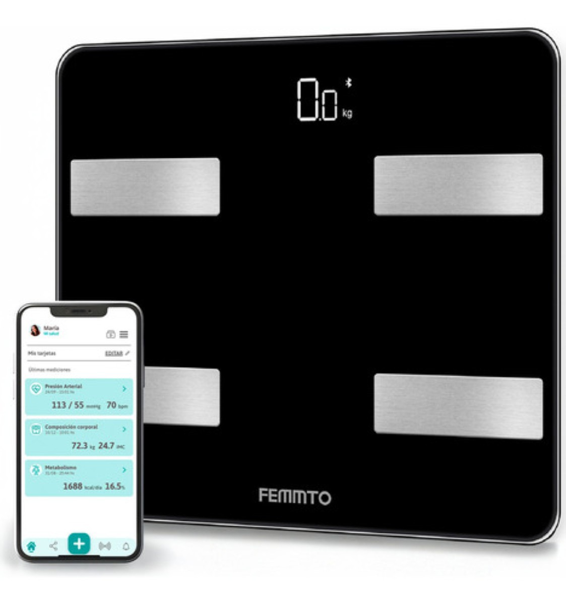 Bascula Digital Bioimpedancia Inteligente 180 Kg Peso Personas Pesa Corporal negro image number null