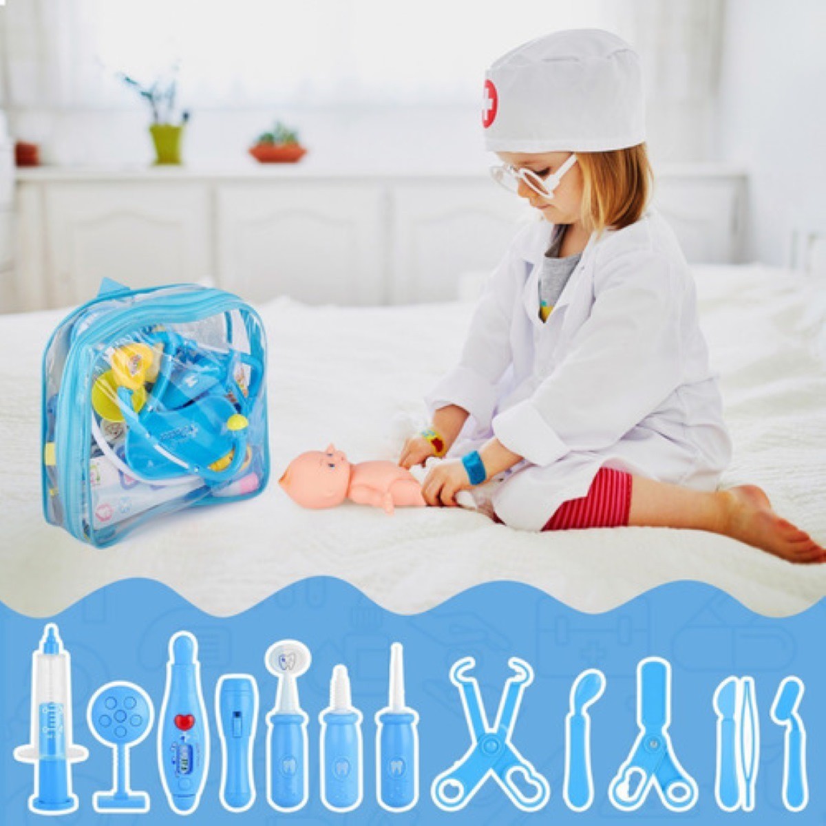 Set Utensilios De Doctor Enfermera 39 pzs Para Ni&ntilde;as image number null