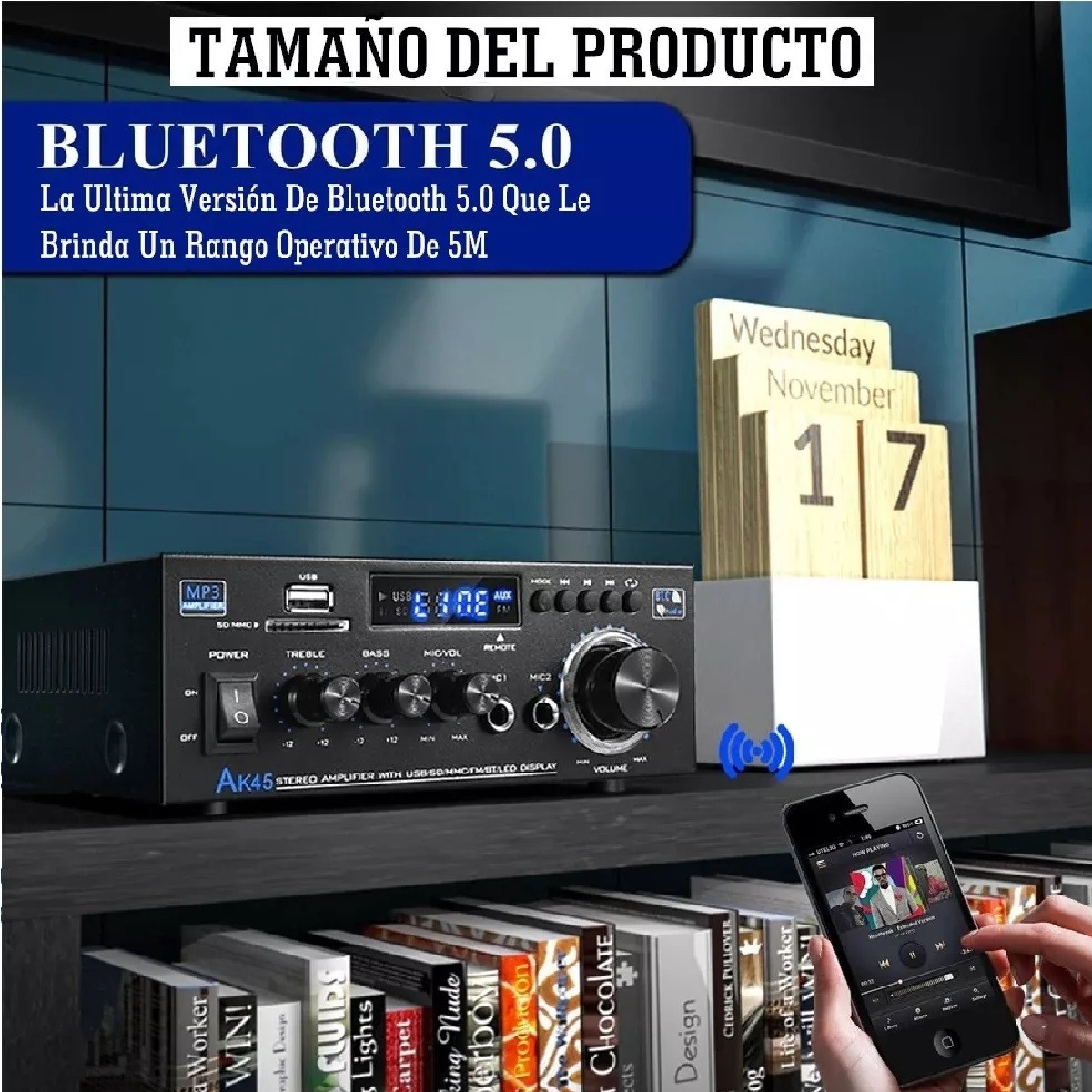 Amplificador De Audio 600w Con Bluetooth Para Auto. image number null