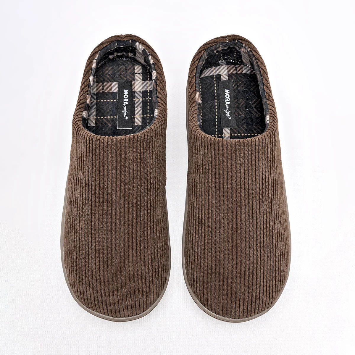 Mora Confort pantufla para hombre caf&eacute; cod 137417-F image number null