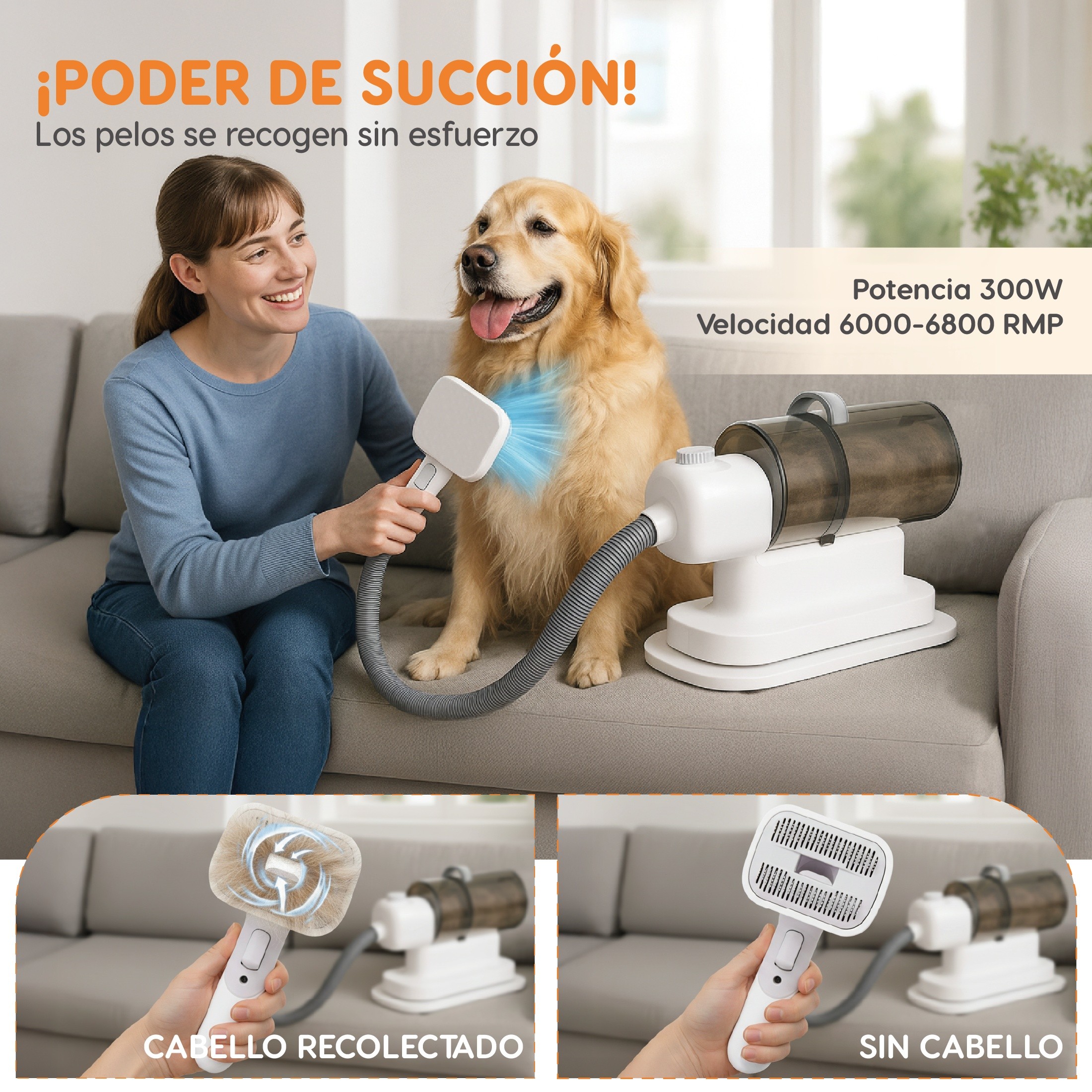 Kit De Aseo Para Mascotas Poli Pets 8 en 1 Con aspiradora 10000 Pa image number null