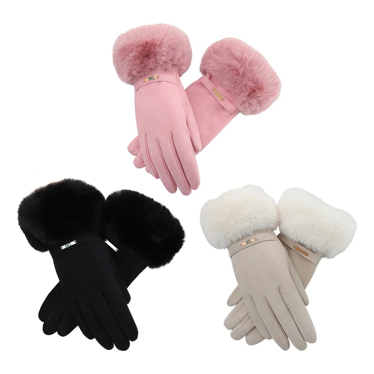 3guantes T&eacute;rmicos Frio De Invierno Parapantalla T&aacute;cti Mujer Estilo 1 image number null