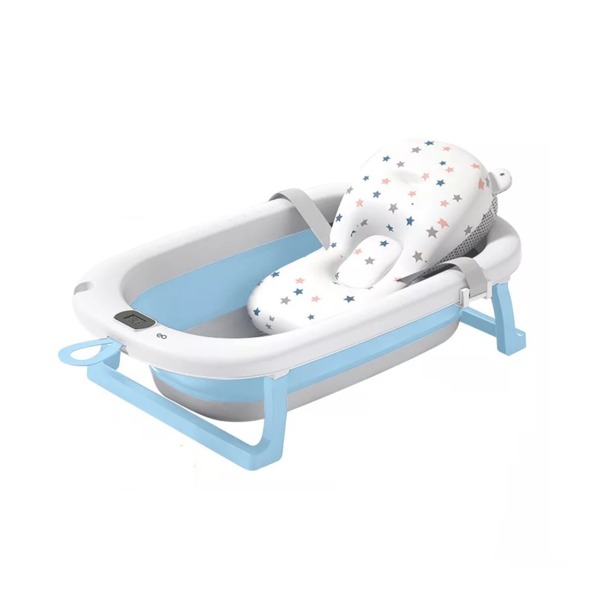 Ba&ntilde;era Bebe Plegable Portatil Tina Con Cojin Termometro Azul image number null