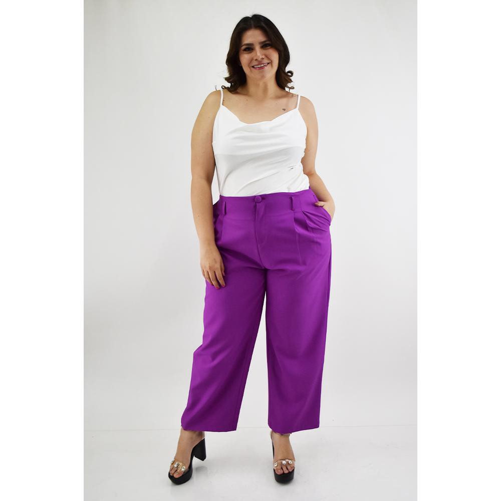 Pantalon de vestir Roman Fashion /Tallas Extras, 1380 (Magenta) image number null