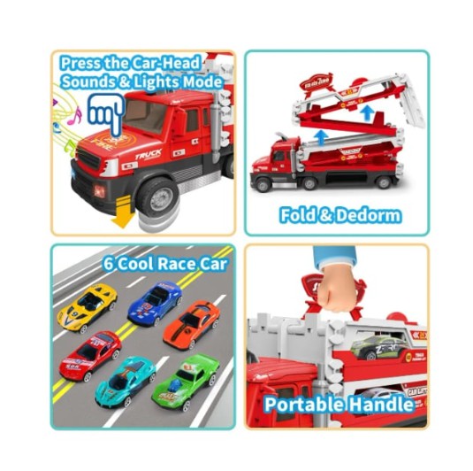 Trailer Juguetes Para Ni&ntilde;o Color Rojo image number null