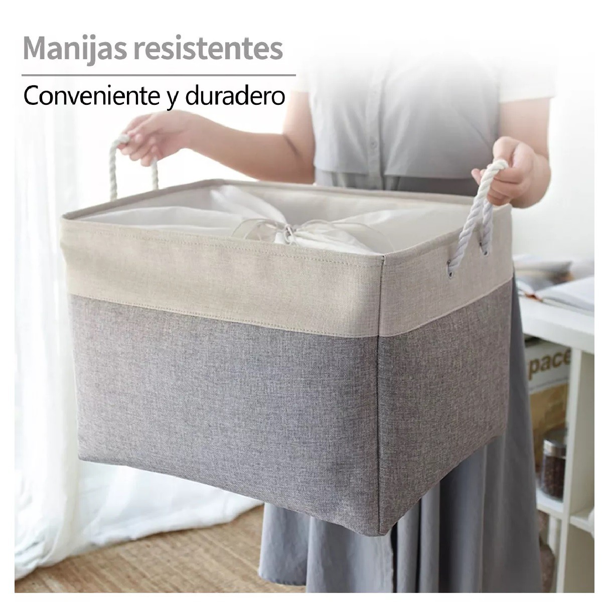Set Canastas Organizadoras Plegables Con Asas 3 Pzas. image number null
