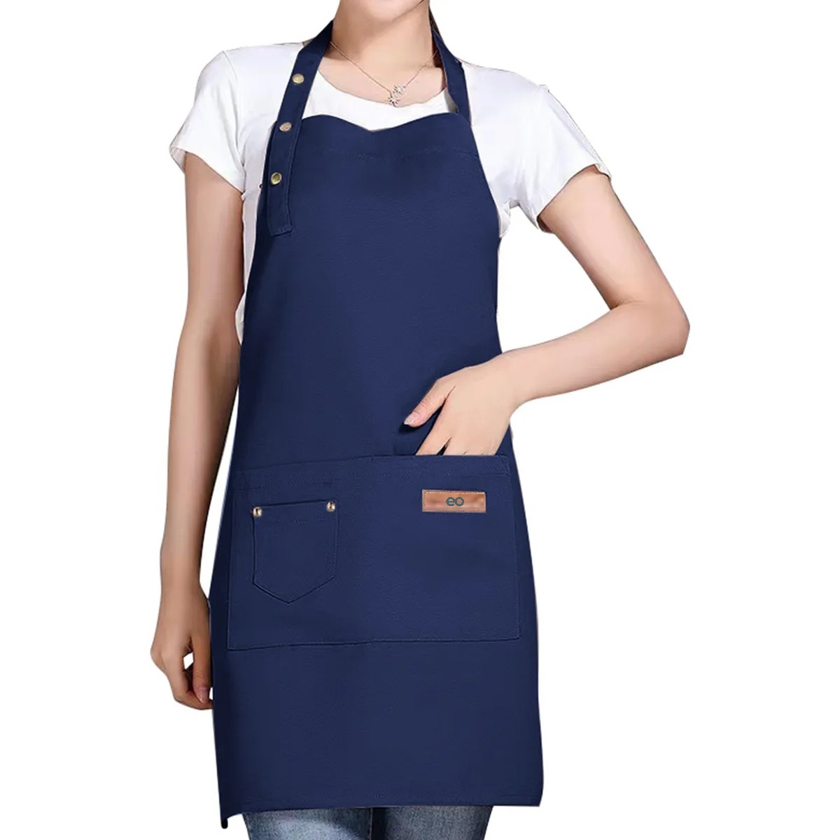 Mandil Delantal Cocina Chef Delantal Multiusos Ajustable Azul image number null