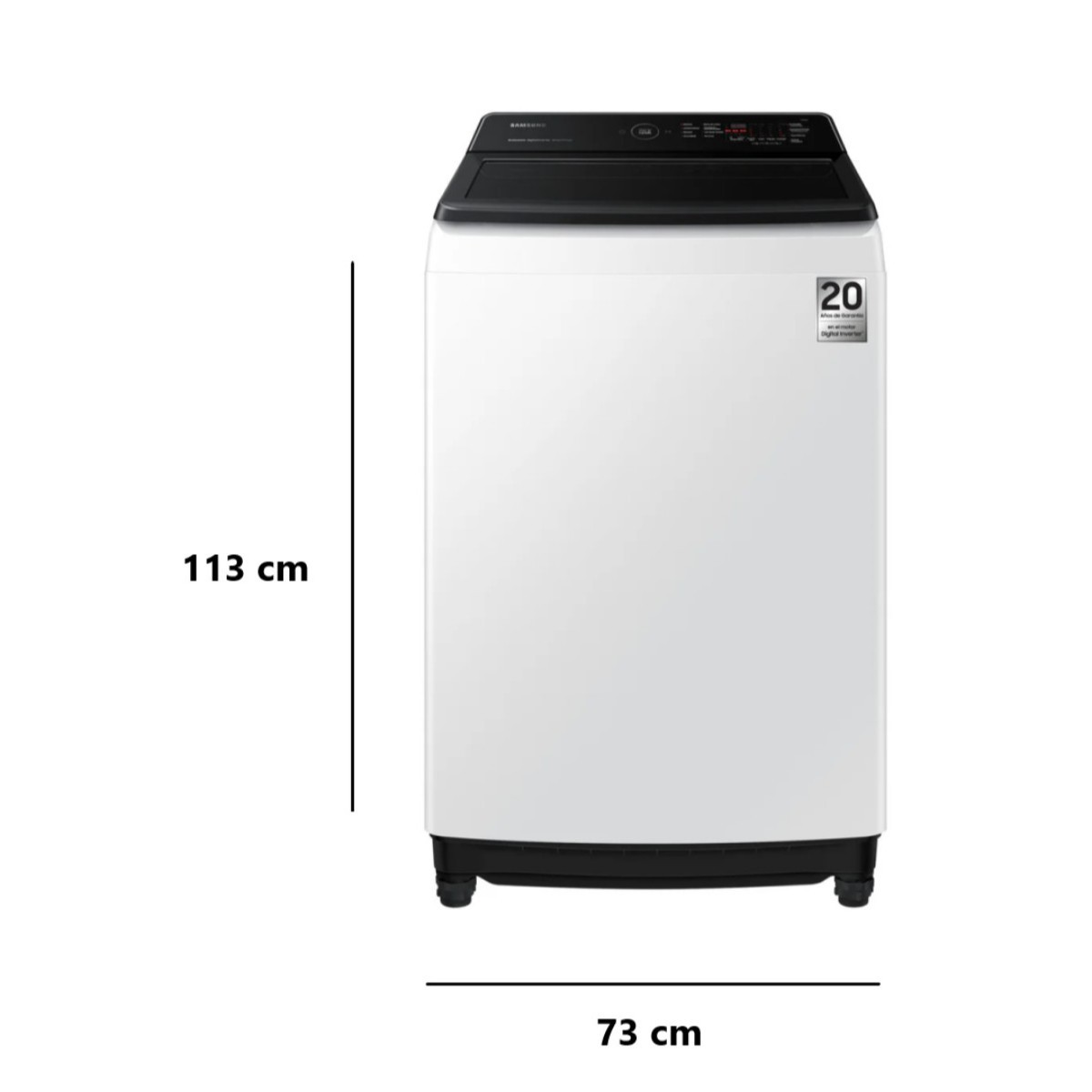 Lavadora Autom&aacute;tica Samsung 19 Kilos Carga Superior Digital Inverter Blanca WA19CG6442BW image number null