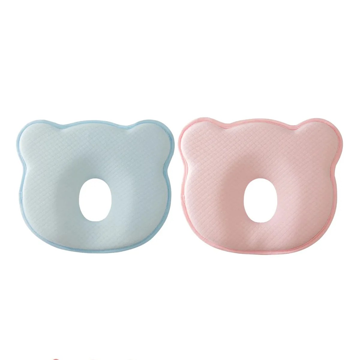 Almohada Para Bebe Memory Foam Cabeza Prevenir Plana (rosa + Azul) 2 Piezas image number null