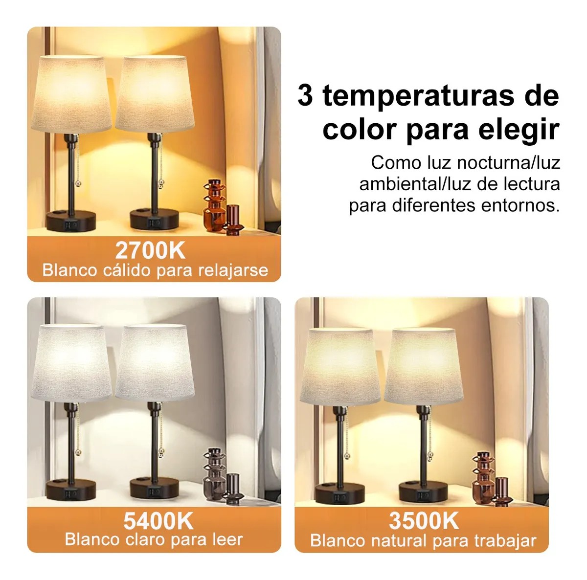 OFERTA Mesitas De Noche Bur&oacute;s, Juego De 2 + Lampara Escritorio Bur&oacute; image number null