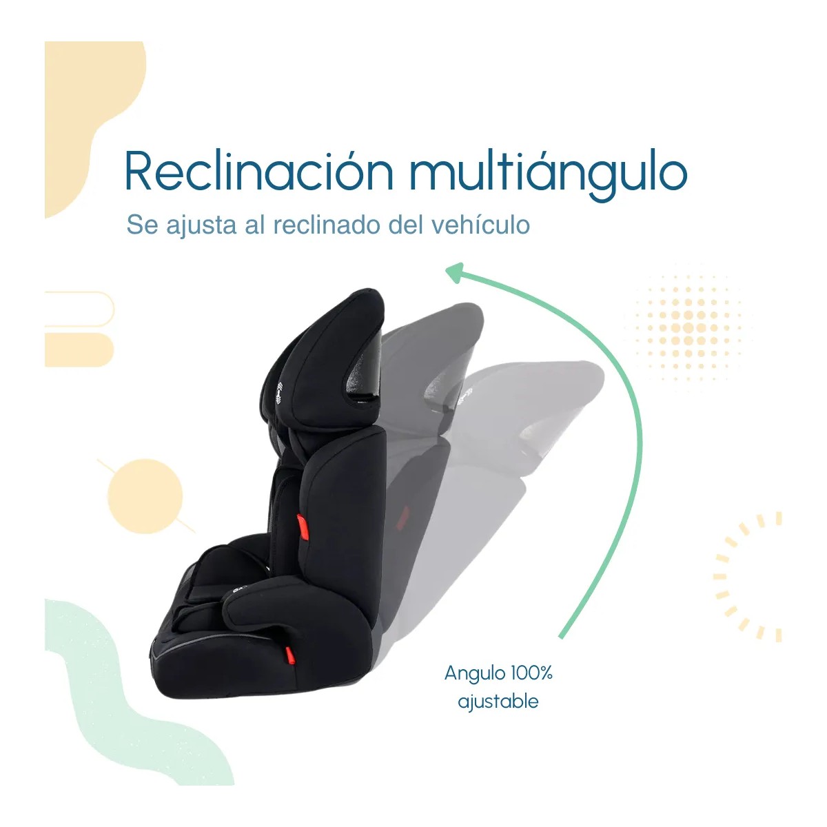 Autoasiento Booster Bebe Para Silla Seguridad Color Negro 9 a 36 Kg image number null