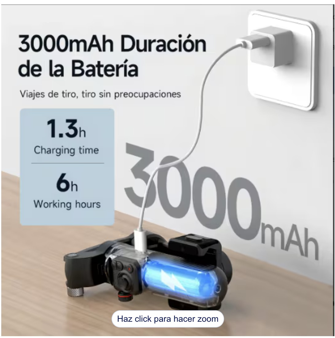 Estabilizador Para Celular De 3 Ejes Con Luz App Modelo Negro image number null