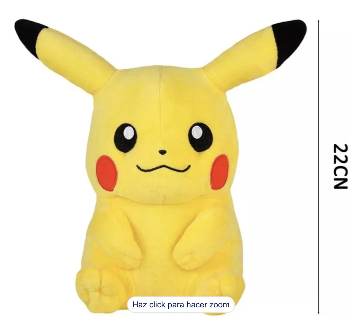 Peluche Pikachu Pok&eacute;mon 22 cm Modelo Amarillo image number null