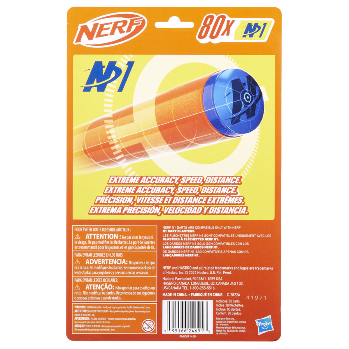 Set Dardos N1 L&iacute;nea Nerf N Series 80 Piezas Hasbro image number null