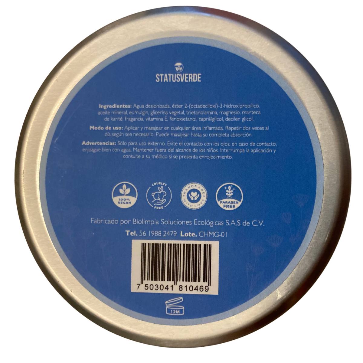 Crema De Cloruro De Magnesio, Retinol Y Vitamina E De 200 G image number null