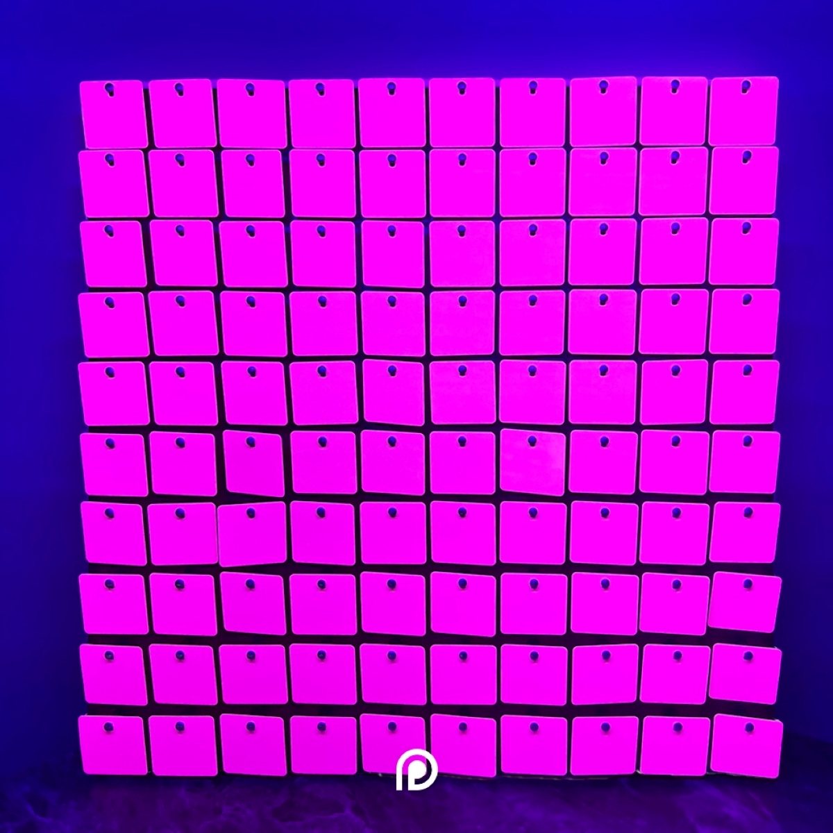 Panel 4D Ne&oacute;n Rosa 30x30cm Deco PVC image number null
